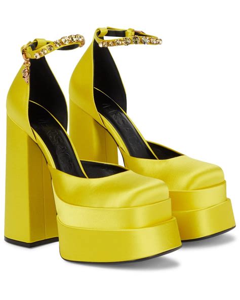 yellow versace platform heels|Versace platform heels 2021.